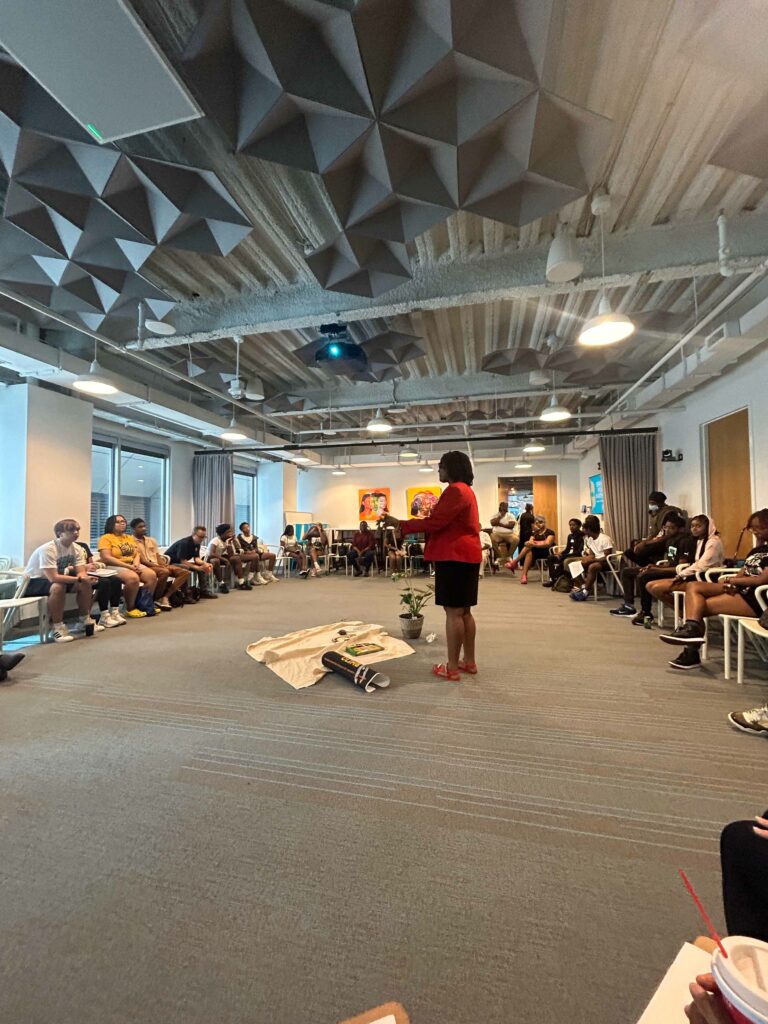 Philly youth learning about the Collective Climb Program
